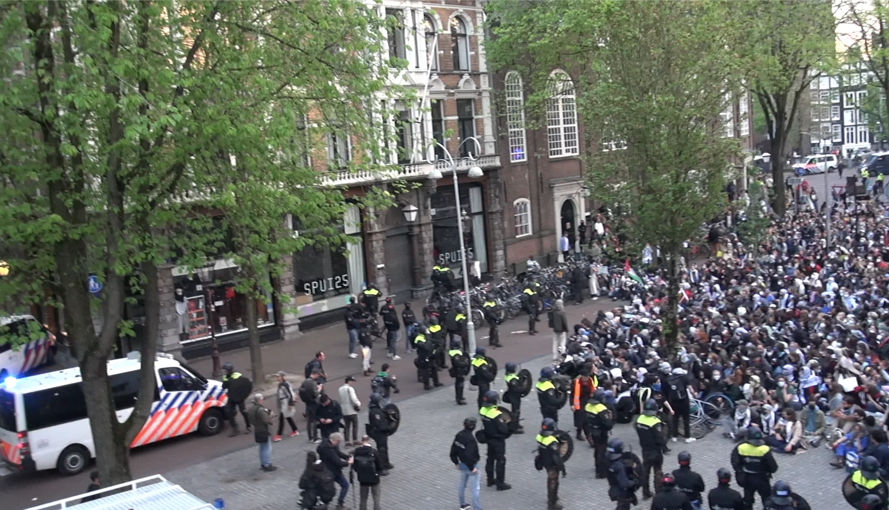 Demonstration on the Spui, 2025.